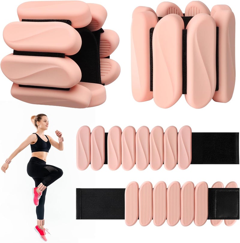Gallia Wrist Weights, 2Pack Wearable Wrist Ankle Weights for Women and Men, Adjustable Silicone Arm and Leg Wrist Bracelets for Walking, Yoga, Pilates and Gym, 2lb - Image 1